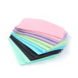 high quality 3 ply disposable dental bibs custom tattoo 13" x 18" absorbent waterproof paper for dentist medical consumables
