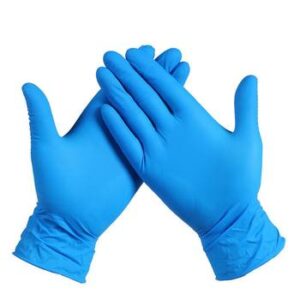 factory wholesale durable comfortable powder free disposable nitrile gloves blue for food factory