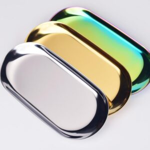 stainless steel tray for tattoo/microblading/pmu/dental tools oval sterilization tray plate permanent makeup accessories supply