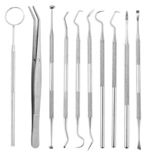 Best Selling OEM Stainless Steel Dental Examination Set 6pcs Multi-Purpose Oral Hygiene Tools Top Oral Care Tool Kit