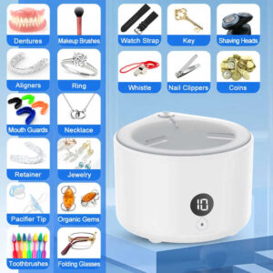 Product Name
Ultrasonic Cleaning Machine
Capacity
150ml
Colour
White/Pink
Material
ABS/Stainless Steel SUS304/Ceramics/Electronic components
Product size (mm)
124*110*78
Rated input voltage
12V±0.3V
Working current
2.0A±0.3A
Cleaning Time
4 modes adjustable :2/3/5/10 minutes
Ultrasonic Frequency
45±2KHZ
Packing quantity（box）
20PCS
CTN size（CM）
47*28*40