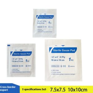 disposable 5*5 sterile cotton gauze pads medical gauze compress sponge swabs ce certified supplier