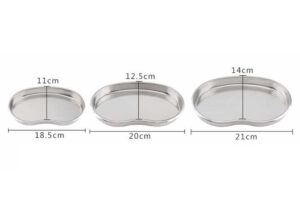 stainless steel tattoo tray surgical disinfection bending plate for dental eyebrow lip tattoo sterilization tools