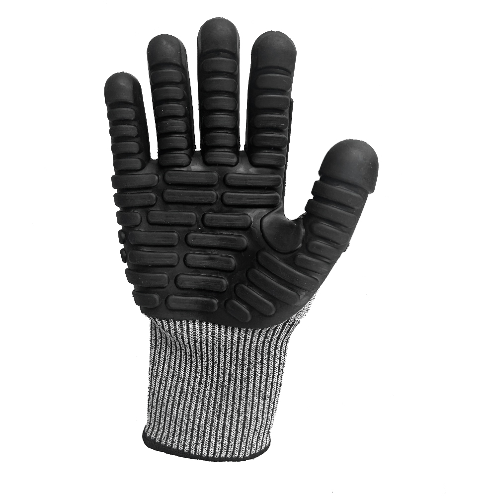 d131 tpr leather impact gloves with anti slip cut protection light duty mechanic gloves for general purpose work nylon liner