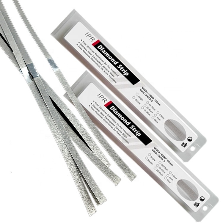 dental interproximal enamel reduction orthodontic diamond ipr strips 10 pieces per box (single/double sides)