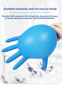factory wholesale durable comfortable powder free disposable nitrile gloves blue for food factory