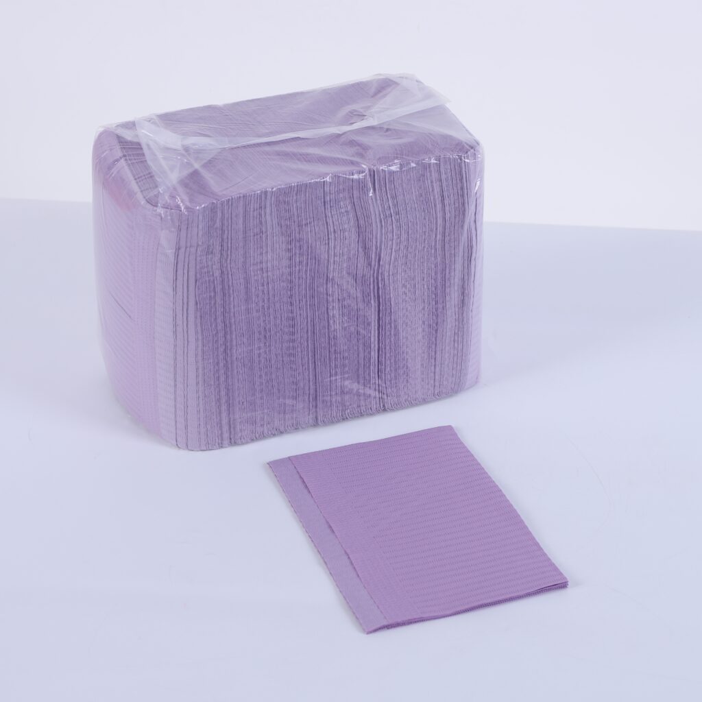 high quality 3 ply disposable dental bibs custom tattoo 13" x 18" absorbent waterproof paper for dentist medical consumables