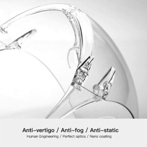eye protection clear anti fog safety face shield mask cover glasses