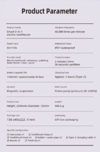 3 in 1 portable ipx7 rechargeable teeth cleaning kit electric toothbrush water flosser dental scaler combo soft for home use