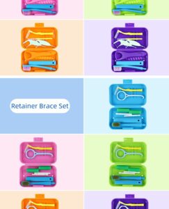 Portable 9-Item Home Use Dental Orthodontic Care Kit Plastic Toothbrush