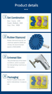 composite polishing kit ra shank rubber diamond polisher for teeth polishing