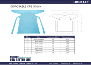 wholesale cpe gown blue medical waterproof disposable polyethylene plastic hospital isolation cpe gown with thumb loop