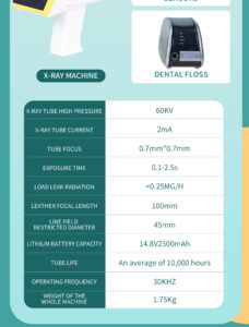 portable digital dental x raymachine, high definitionlmaging low radiation suitablefor dental clinics