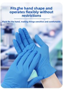 factory wholesale durable comfortable powder free disposable nitrile gloves blue for food factory