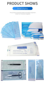 oem hot sale medical disposable autoclave self sealing sterilization pouches