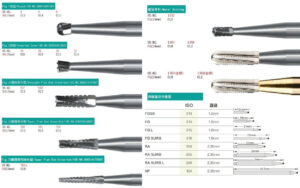 dental new fg/ra tungsten carbide burs high low speed handpiece steel grinding head ball drill split drill contra angle drill