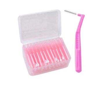 0.8mm slim dental disposable interdental brush push pull dental interdental teeth health brush toothpicks brush