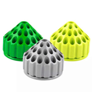portable small rotary burs box jewelry burs holder green grey plastic dental drill bit holder