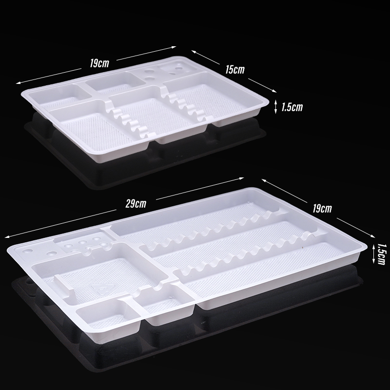 wholesale autoclavable dental divided instrument plastic tray dental disposable plastic instrument tray