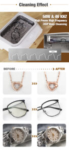 customized jewelry ultrasonic cleaner 46000hz 1000ml ultrasonic cleaning machine cleaner