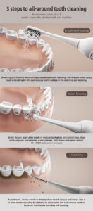 3 in 1 portable ipx7 rechargeable teeth cleaning kit electric toothbrush water flosser dental scaler combo soft for home use