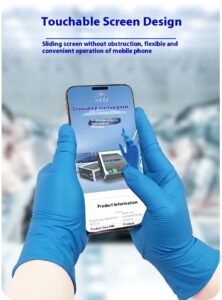 factory wholesale durable comfortable powder free disposable nitrile gloves blue for food factory