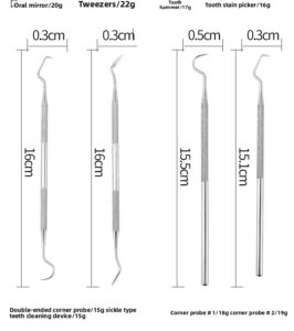 best selling oem stainless steel dental examination set 6pcs multi purpose oral hygiene tools top oral care tool kit