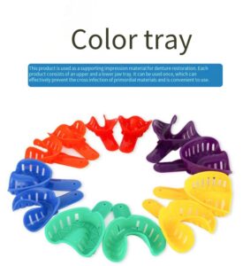 dental products plastic impression tray child adult impression tray colored plastic tray
