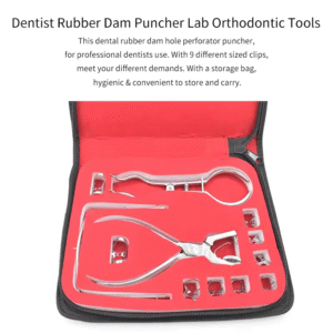 dental rubber dam kit rubber dam clamp sets stainless steel dental examination set frame punch clamps