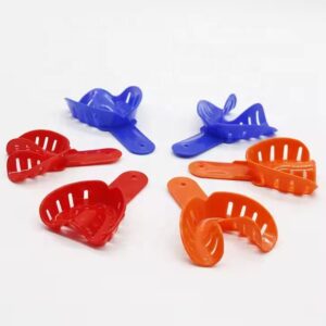 6pcs plastic teeth holder for kids colorful disposable dental impression tray for children
