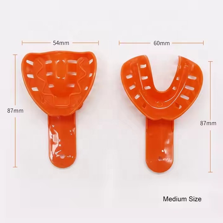 6pcs plastic teeth holder for kids colorful disposable dental impression tray for children