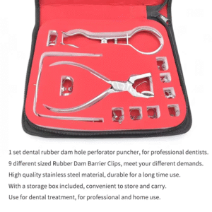 dental rubber dam kit rubber dam clamp sets stainless steel dental examination set frame punch clamps
