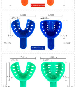 dental products plastic impression tray child adult impression tray colored plastic tray