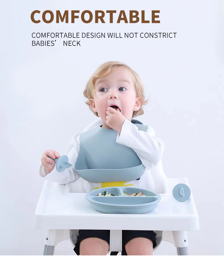 easy wipe clean non toxic eco friendly bpa free baby silicone bibs