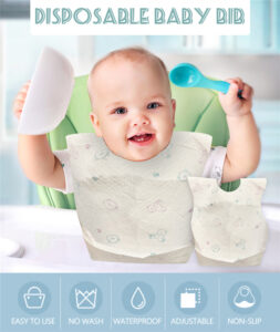 baby bibs infant disposable paper bibs oem manufacturer non woven fabric printed waterproof 100 cotton baby bibs bowknot set
